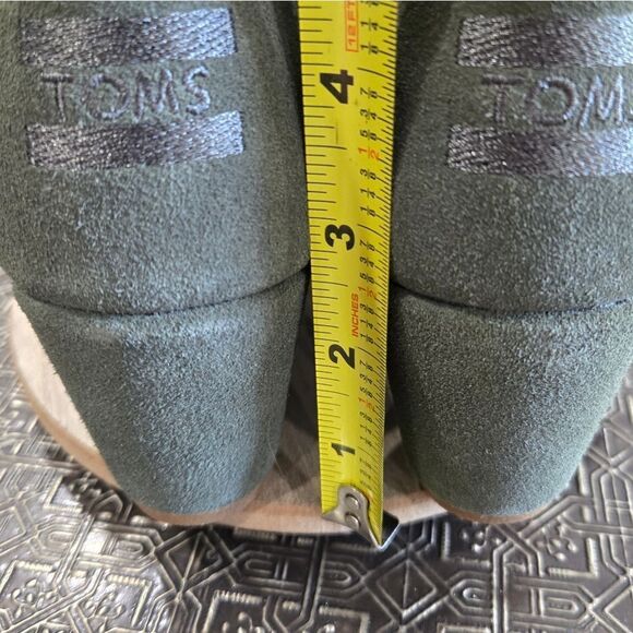 🐢 Toms Kala Green Suede Wedge. Size 6 - Picture 8 of 16